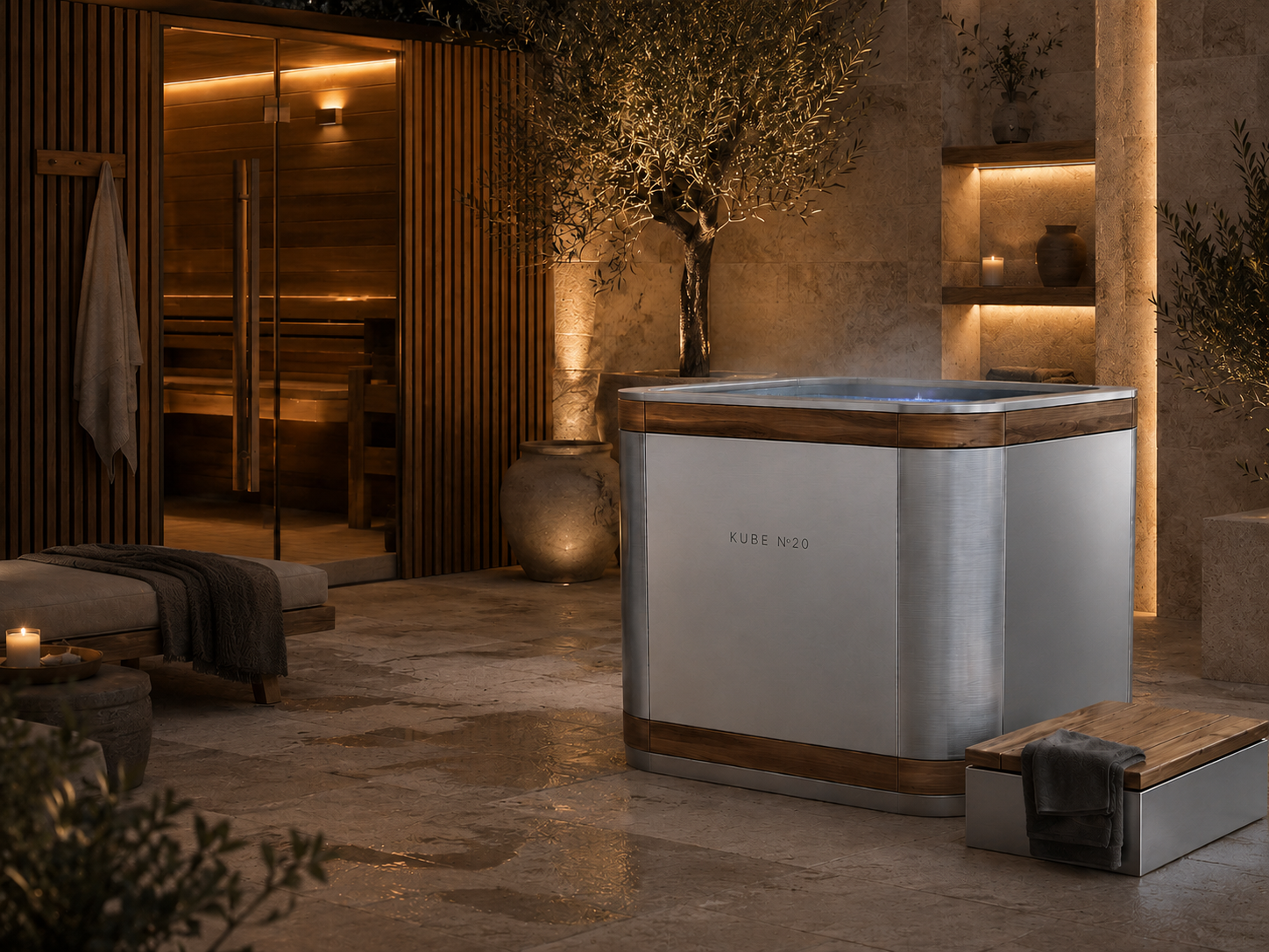 The Architectural Square in a refined spa courtyard